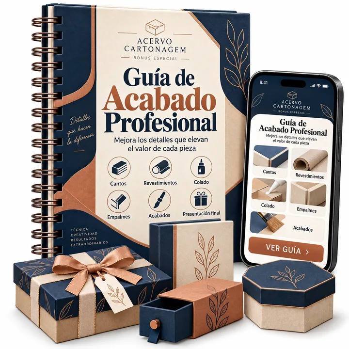 Mockup de Guía de acabados profesionales